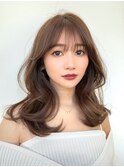 大人可愛い レイヤーカット くびれ レイヤーカット 顔周り#
