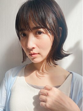 ネオリーブ アンド 渋谷店(Neolive &) 斜めバング/グレージュカラー/シルキーベージュ/韓国/渋谷