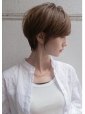 大人可愛い丸みショート20代30代40代ショートボブひし形ショート