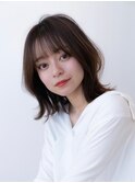 レイヤーボブニュアンスカラーくびれ韓国ヘア小顔カット前髪