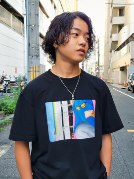 ヘアガーデン オフ(hair garden off) 波巻きスパイラルパーマ×ミディアム