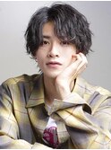 ツイスパウルフハーフアップスタイル