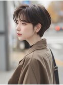 ☆オリーブグレーココアベージュ小顔クラゲヘアー/黒髪/髪質改善