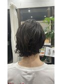 大人の癖毛アシンメトリー