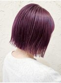 【Flor_戸塚】*切りっぱなしボブ+ラベンダーピンク*