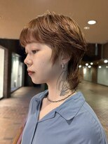 ウルフカットブリーチなしダブルカラーレイヤーカット
