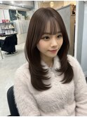 ミディアムレイヤー×韓国風ヘア