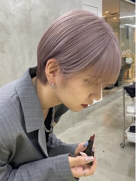 ヤイエ 青山店(yiye) 前下がりショートハンサムショートボブくびれショートハイトーン