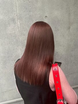 キャパ(CAPA) 艶感チェリーブラウン×ストレート(茅ヶ崎／20代／韓国ヘア)