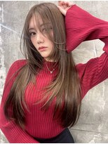 キング 心斎橋店(K!ng)&nbsp;レイヤーカット髪質改善ダブルカラーミルクティーブリーチ