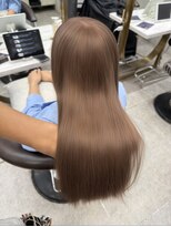 ロンド レア 天神大名店(Lond Le’a)&nbsp;レイヤーウルフミルクティーベージュシースルーバングショート