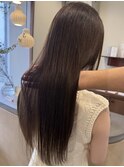 【流行りのダブルカラーでブリーチ無し透明感】スモークベージュ