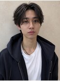 メンズパーマフェザーパーマシャドウパーマセンターパート