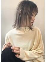 エル セルカ 高田馬場(el CERCA)&nbsp;シースルー切りっぱなし外ハネボブ×外国人風グレージュカラー