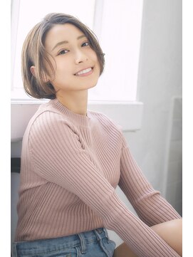 バーチュー(virtue) ☆L☆大人かわいい前下がり丸みショートボブデザインカラー