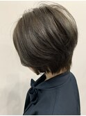 ミディアム20代30代40代イメチェンフルバング似合わせカット美髪