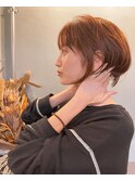 オレンジ/ショートボブ