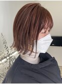 アディクシーカラー×外ハネ切りっぱなしボブ【LEA】
