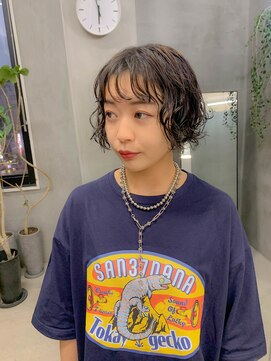 テトヘアー(teto hair) ボブパーマ、アッシュブラウン、ニュアンスパーマ