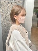 ブリーチなしハイトーンボブ