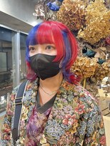 カリーナコークス 原宿 渋谷(Carina COKETH) ブルー/レッド/インナーカラー/ダブルカラー/レイヤーカット