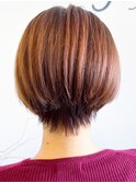 20代30代40代シークレットハイライト立体感ショートボブ