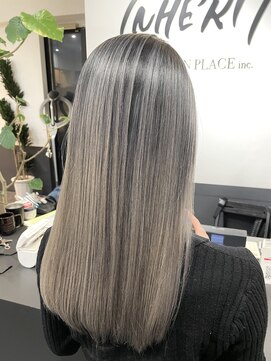 インハリット バイ ガーデンプレイス(INHERIT by GARDEN PLACE) グレージュ系バレイヤージュカラー