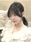 韓国風/レイヤー/小顔/前髪カット/髪質改善/グレージュ/透明感