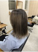 大人可愛い小顔バレイヤージュ外ハネくびれヘア20代30代40代◎