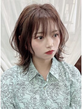 ヘアカフェ コトノハ(hair cafe Kotonoha) 【コトノハ】フェイスレイヤーおくれ毛シースルーバングくびれ