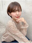 似合わせカットニュアンスカラーナチュラル大人ショートボブ