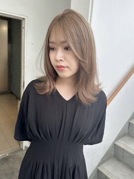 ムード(mood) ミルクティーブラウン/グレージュ/ベージュ/ミディアムレイヤー