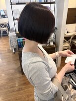 ビーバイシージャストビューティー(B by C just beauty)&nbsp;タッセルボブ　切りっぱなし　ラベンダーブラウン
