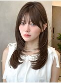 大人可愛い美髪レイヤーカット韓国ヘアイメチェン似合わせカット