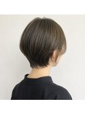 ショートボブ/オリーブブラウン/30代女性人気/松山美容室