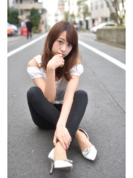 アンクルート(eNcroute) Aラインナチュラルブラウンストレートセミ