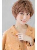 オレンジブラウンルーズヘアショートウルフZ大宮10代20代30代