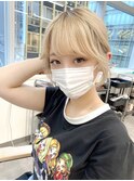 【myonsil 山田】2wayバング/顔周りカット/ミルクブロンド