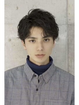 ゼンコー キチジョウジ(ZENKO KICHIJOJI) アップバング×黒髪×スパイラルパーマ×ツーブロック