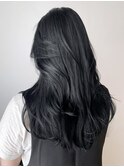 ブルーブラックレイヤーカット_グレージュカラーボブ_ba404931