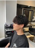メンズカットメンズカラー波巻きパーマツイストスパイラルパーマ