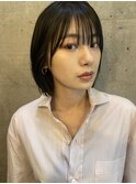 大人ボブ/ショートボブ/マチルダボブ/ピンクベージュ/卵型
