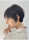 30代40代大人女性/前髪ありショートボブ/ショートヘア/髪質改善