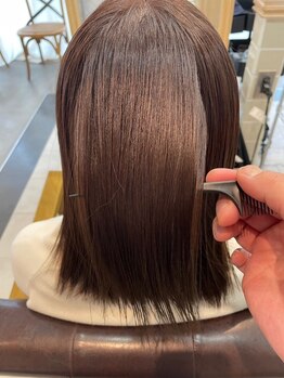 イロドリ(irodori)の写真/【圧倒的艶感☆】ダメージを抑えながらカラーと同時に施術可能!艶のある毛先まで指通りが良い仕上がりに♪