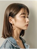艶髪ミディボブ髪質改善耳かけモテ愛され大人ナチュラル前髪あり