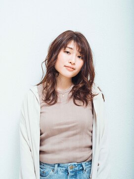 エクファ ヘア リゾート 大津 瀬田店(ex-fa hair resort) 前髪/アンブレラカラー/こなれミディ/イメチェン/ウェーブパーマ