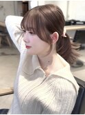 ナチュラルヘア 小顔サイドバング前髪シースルーバング おくれ毛