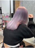 渋谷ピンクベージュカラーペールピンクカラー顔周りレイヤー30代