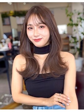 コート 表参道(Cote) 美髪レイヤーカットオリーブグレージュグレージュカラー顔まわり