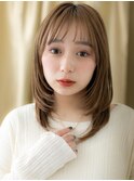 細めハイライト前下がりレイヤーカットA3越谷20代30代